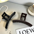 K-style chocolate dark brown hair clip large casualelegant hair clip shark clip classy sense of retro hair clip for women