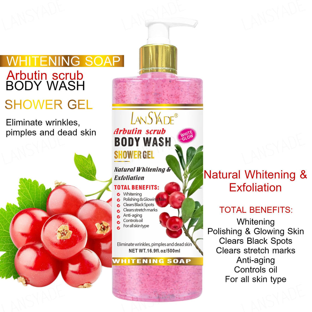 export fruit scrub shower gel silky, refreshing, moisturizing, gentle cleansing, long-lasting fragrance 500ml