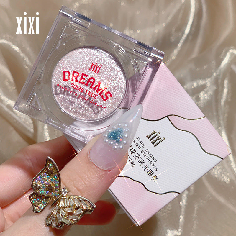 Makeup xixi stars brighten single color highlight powder pearlescent broken diamond sparkling cowherd and weaver eye shadow