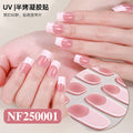 Zhengxiang custom gel nail stickers - waterproof french uv light therapy semi-cured nail art stickers - european & american cross-border amazon