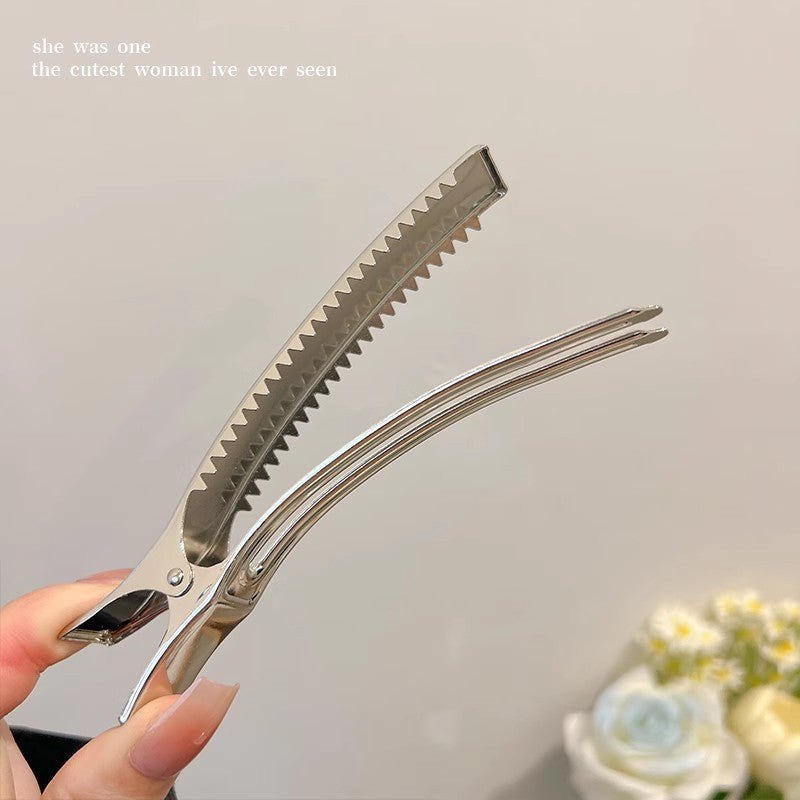 High-quality brushed metal hair clip, side clip, side bangs clip, hairpin, women's fashion new arrival one-word clip, headwear, hair accessories