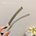 High-quality brushed metal hair clip, side clip, side bangs clip, hairpin, women's fashion new arrival one-word clip, headwear, hair accessories