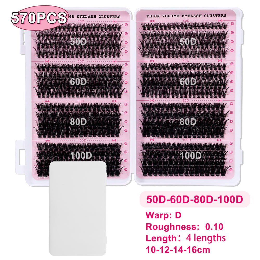 cluster false eyelashes suit european and american style asian thick extended eyelashes bundle combinationcluster lash