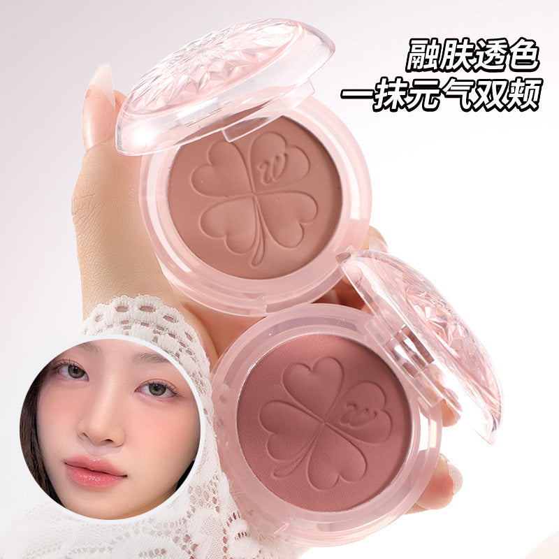 Wodwod crystal clear light embossed blush - natural nude makeup, brightening, matte contouring rouge