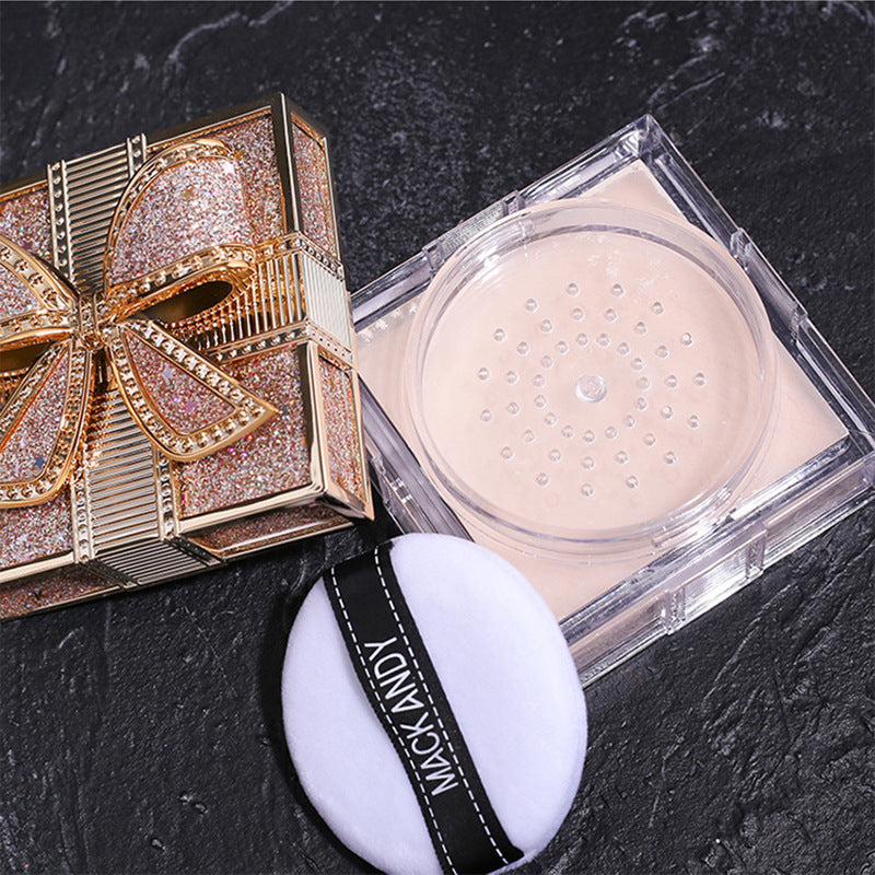 Marco andy bowknot silky airspun loose powder - high capacity, oil control, long-lasting, non-transfer setting powder