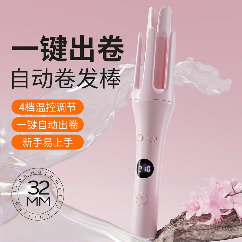 Large roll lazy handy gadget dormitory negative ion student fully automatic curling 32mm does not hurt big waves long-lasting hair-styling