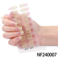 Zhengxiang customized french gel nail art stickers ice transparent solid color ins cross-border uv phototherapy semi-cured nail stickers wholesale