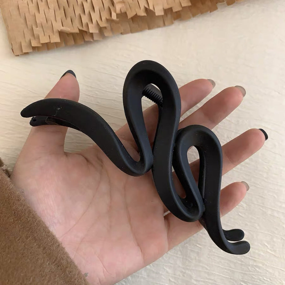 Shark clip large classy sense of light luxury gripper maillard gripper frosted back of head hairpin plate hair clip hair accessories