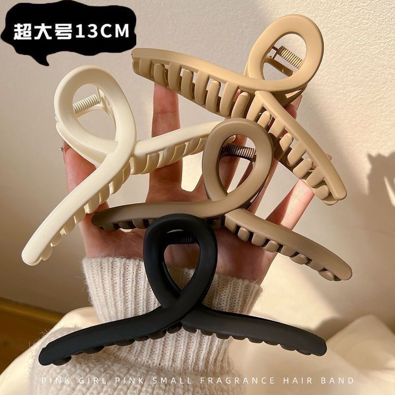 Spring and summer new arrival oversized classy matte gripper french retro shark clip hair clip high-looking clip headwear