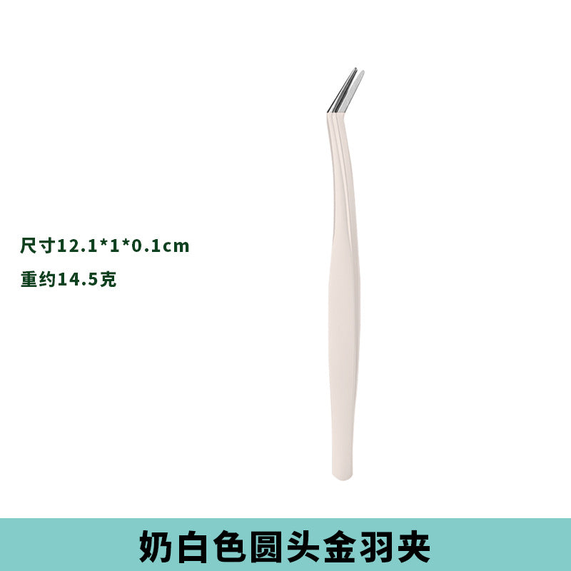 Stainless steel macaron colorful hand tweezers thickened elbow tweezers handmade diy tools hand tweezers