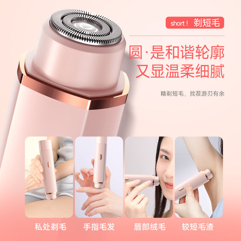 Women's electric epilator rechargeable body hair remover painless trimmer for pubic and intimate area hair removal - cross-border