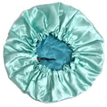 hot-selling color double-layer satin nightcap elastic elastic adjustment buckle round hat beauty hair care hat wash shower cap