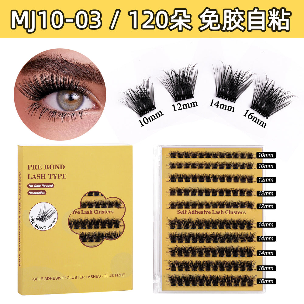 Glue-free false eyelashes fashion cross-border segmented formaldehyde-free diy curling and thickening suitcluster lashes