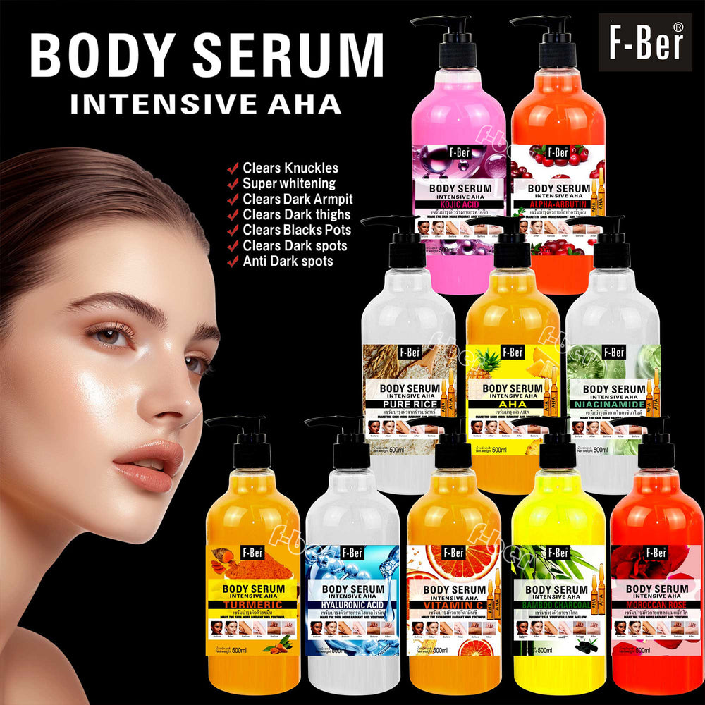 fruit acid liquid repair niacinamide serum moisturizing and brightening black pressure pump arbutin essence 500ml