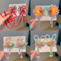 New arrival: exquisite chinese style hair accessories for little girls - ancient costume & hanfu headwear, light-up & glowing, mid-autumn festival glass hair clips (pair)