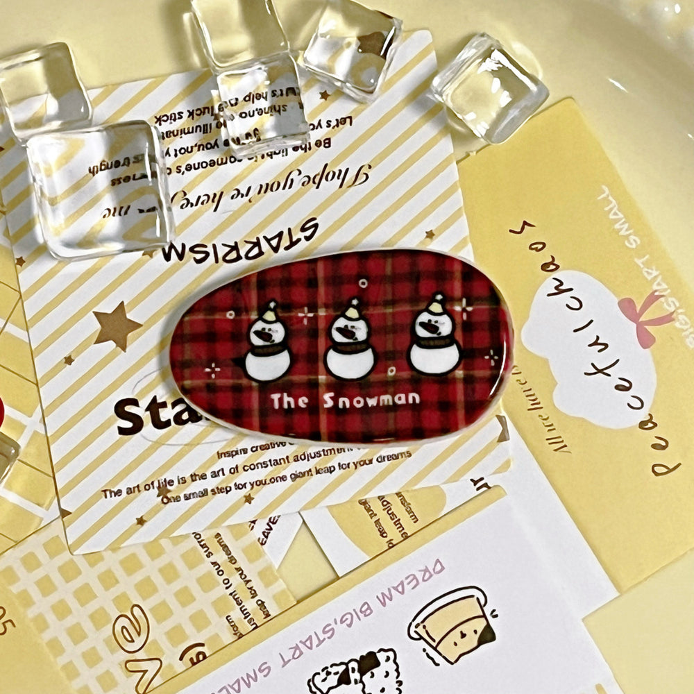 Christmas series printed puppy teardrop hair clips - sweet bangs clips, side hair clips, export hair accessories, cross-border hair accessories