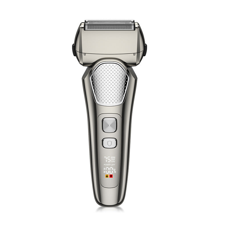 Reciprocating three-blade electric beard razor, three-speed adjustable razor, sideburn whitening veneer washable shaver