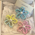 Gradient color dopamine flower small hair clip for women y2k high-end elegant hair clip 2024 new year shark clip