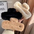 Fall and winterpure color fur gripper stuffed hairpin back of head hair gripper eleganceelegant shark clip cute hairpin headwear