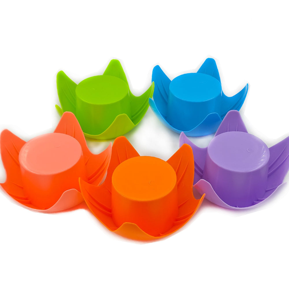 Beach cup coasters - traveler's essential outdoor organizer tray - plastic cup holder - 5-pack - cross-border hot seller