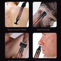 digital display 4-in-1 multifunctional men's grooming kit with extended folding back shaver and body hair trimmer