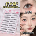 Jonbos glue-free, stemless false eyelashes - natural, double-tipped sunflower style - no glue needed, segmented, realistic faux lashes