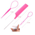 Pointed tail comb, hair pulling needle, pattern hair curler suit, hair braiding tool, steel needle comb, ball head hairdressing styling supplies