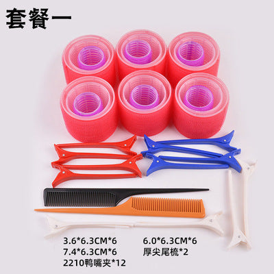 Dionylon hair curler package cross-border lazy curling barrel comb clip pvc packaging ready stock manufacturer direct supply