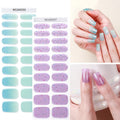 Zhengxiang custom gel nail stickers - icy sheer, cross-border, european & american style, uv curing, semi-cured nail stickers for amazon
