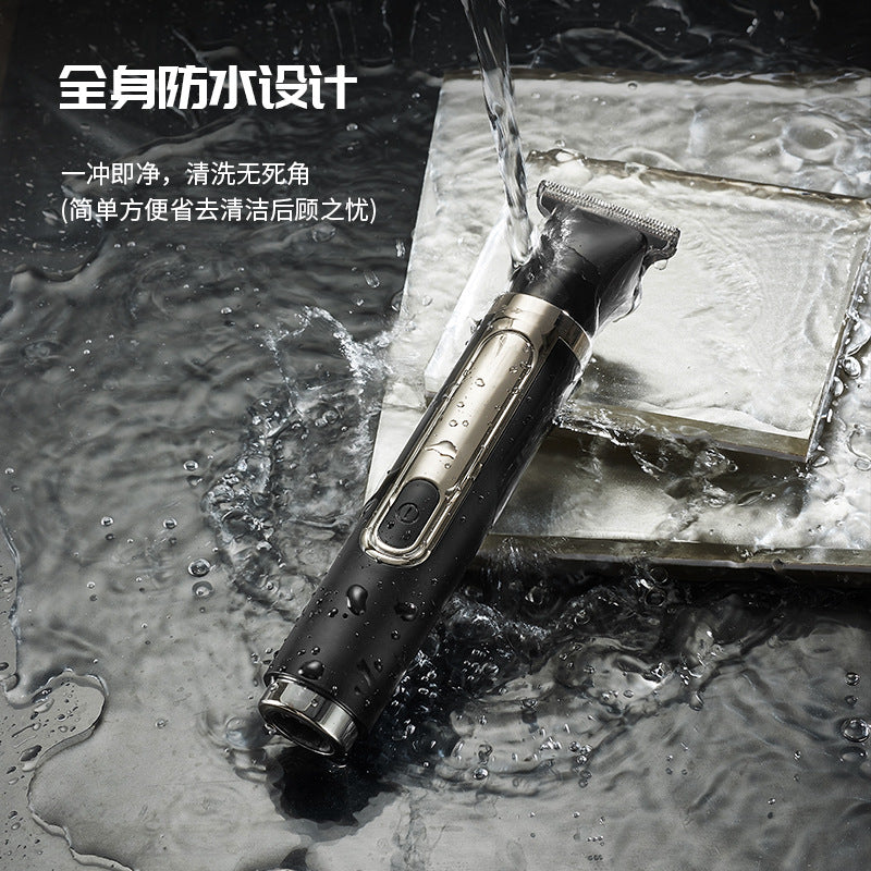 Men's body hair trimmer with extended handle - all-in-one shaver for back, electric nose hair trimmer, beard trimmer, and personal grooming kit