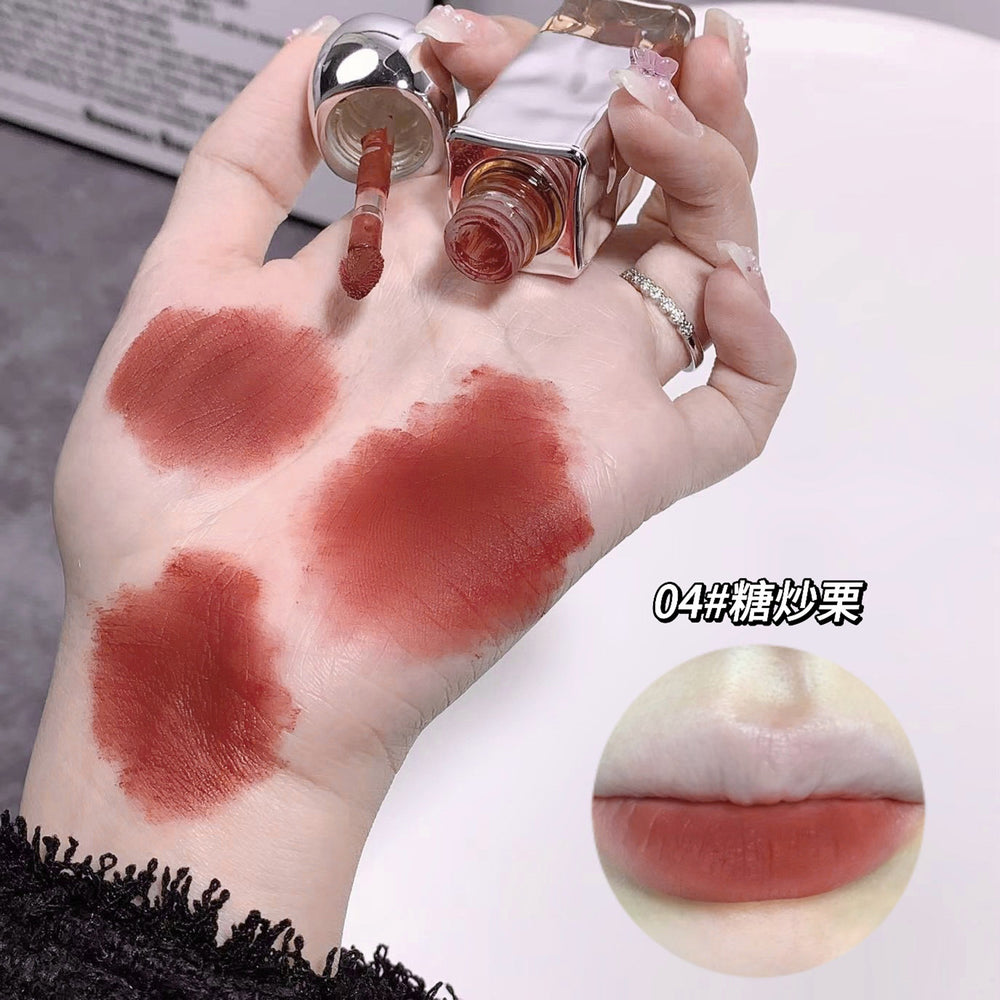 Gege bear makeup - soft nude velvet lip glaze: matte, waterproof, and whitening lipstick