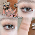 Kakashow light & shadow bear eyeshadow palette - 4 colors: shimmer, fine glitter, matte, waterproof, everyday earth tones