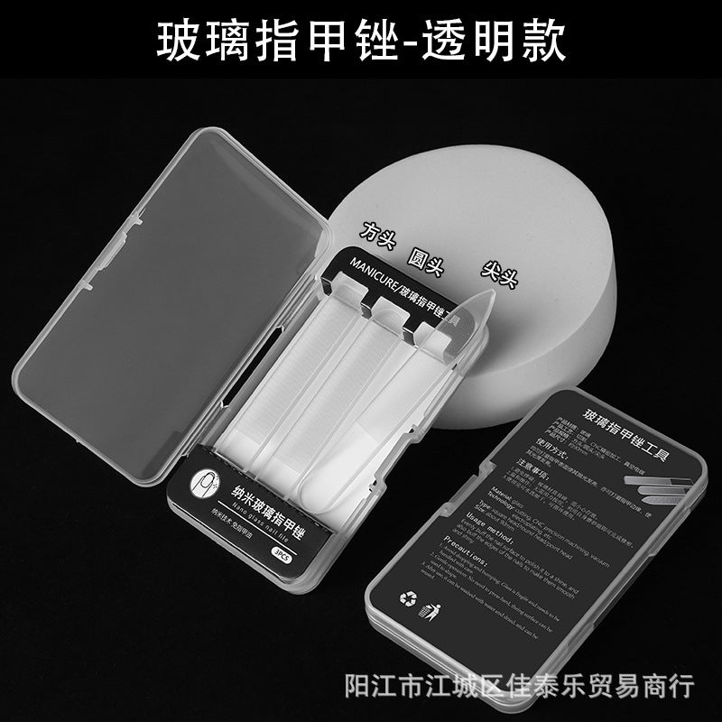 Direct from the factory: portable, washable, mini nano glass nail file – the ultimate manicure tool for shaping, filing, polishing, and buffing your nails