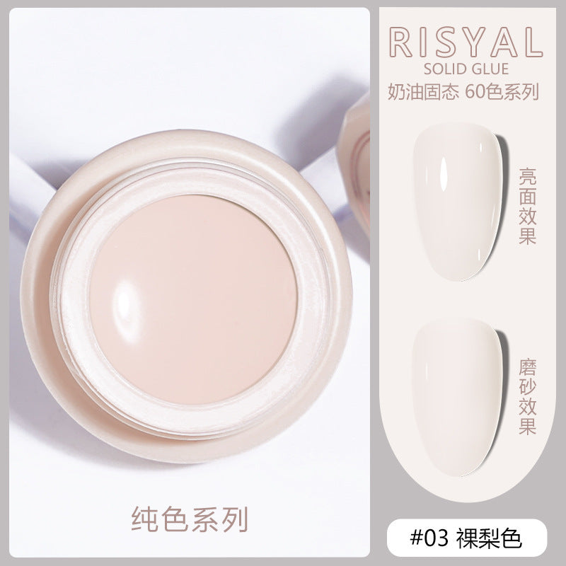 Risyal icy solid gel polish 5ml - smooth cream gel nail polish, japanese style nail polish for nail salons