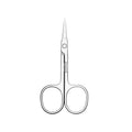 Stainless steel mirror-polished c-clip pointed tip scissors for nose hair trimming, eyebrow shaping, and general grooming - stainless steel round-tip nose hair scissors - beauty tools