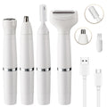 4-in-1 electric shaver: multifunctional nose hair trimmer, eyebrow shaper, underarm hair remover, and leg hair depilator