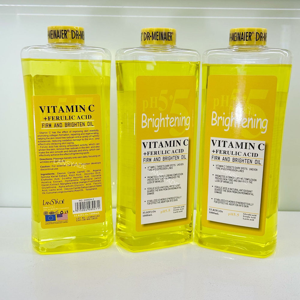 vc oil facial and body blackening massage oil massage full body spa brightening and glowing oil 1000ml essential oil