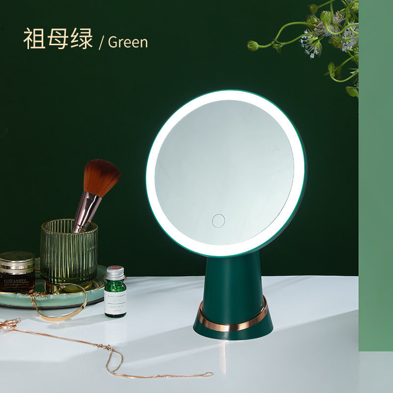 Desktop led vanity mirror - business gift, aluminum mirror, plastic makeup mirror, home & living desktop mirror