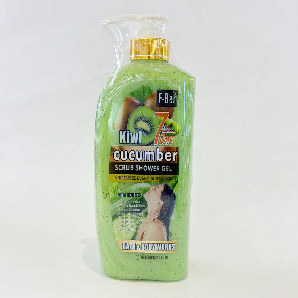 english 7-day renewal exfoliating body wash - gentle exfoliation, cleansing rice & coconut shower gel 1000ml