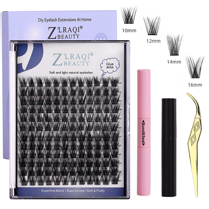 false eyelashes set box european and american thick 30p-100p combination curling eyelashes glue style penglai factory