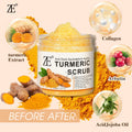 Turmeric body scrub - exfoliating bath salt for deep cleansing and skin rejuvenation