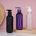 Customizable empty plastic bottles: press-top pet plastic bottles for shampoo, body wash, and hand soap dispensing
