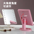 Touch sensor led makeup mirror with light, dorm room storage makeup mirror, high-definition mirror, desktop 360° rotating vanity mirror