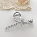 Rose claw clip women's metal shark hair clip back of head high ponytail claw clip japanese and korean style classy headwear women's clip