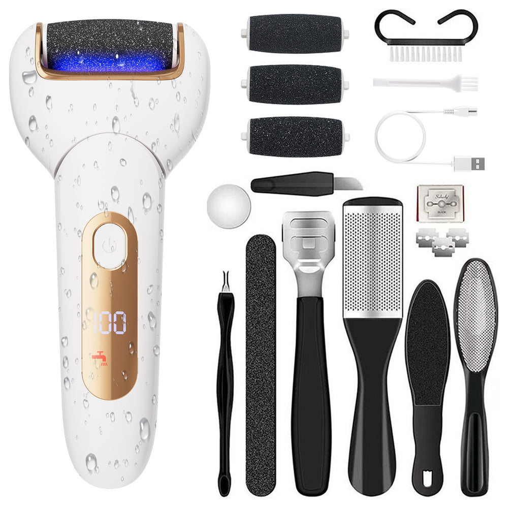 Electric foot file - exfoliating callus remover, washable, rechargeable, cross-border, heel scraper, foot scrubber, foot stone