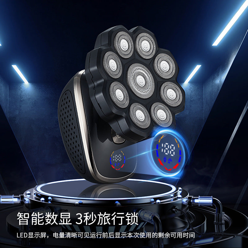 New 9d electric shaver for men - digital display, waterproof, bald head trimmer, magnetic blade, beard razor - perfect for export