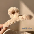Plush cross strap - light coffee - 13cm