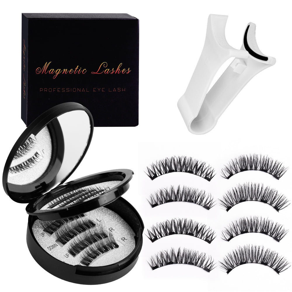 Amazon's best-selling eyelash all-in-one box, stereo thick magnetic false eyelash storage box, one-piece clip set