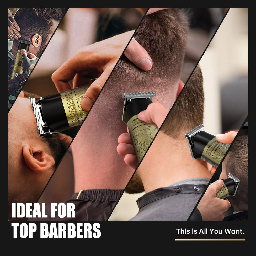 Oil head electric hairdressing salon professional electric clipper rechargeable hairdressing razor bronze electric clipper flat head