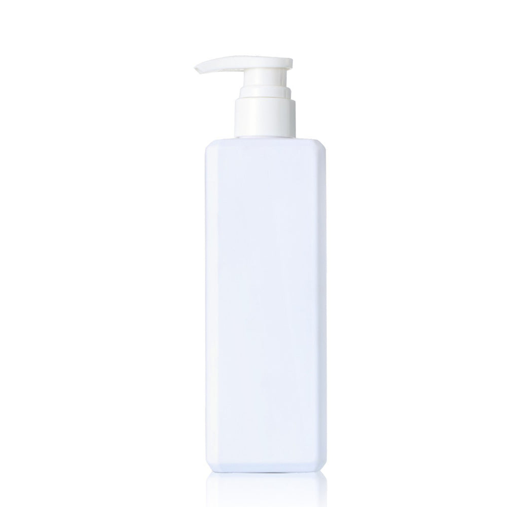 Square 500ml press-type shampoo & body wash bottle, pet plastic, for body lotion, conditioner, and lotion dispensing - empty bottle